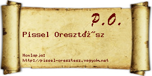 Pissel Oresztész névjegykártya